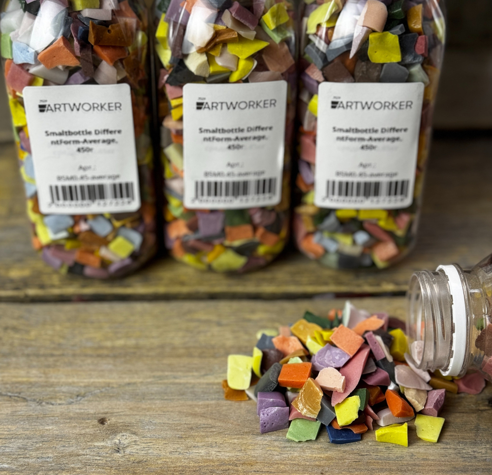 Смальта разноформатная мелкая в бутылках, 0.45кг