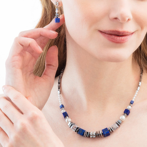 Серьги Coeur de Lion Blue-Silver 3047/21-0717