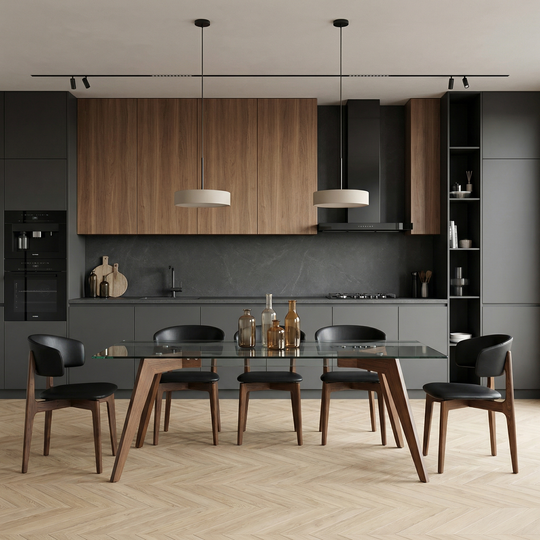 Дизайнерский стол STRIPE GLASS 200