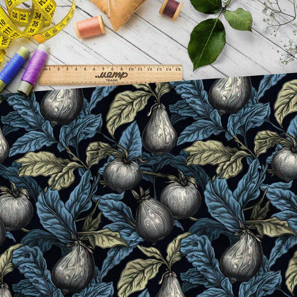 Ткань Ниагара Софт ночные сказочные фрукты