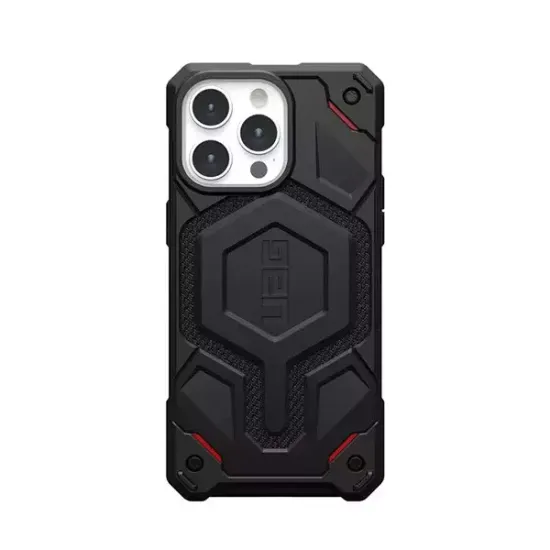 Чехол с поддержкой MAGSAFE Uag Monarch Pro для iPhone 15 Pro MAX 6.7", цвет чёрный (Kevlar-Black)