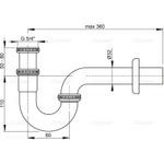 A45E Сифон для биде D32 металл