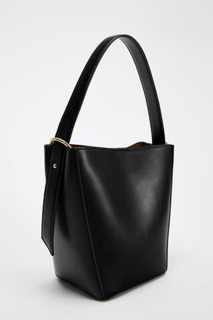ZARA СУМКА-ВЕДРО, ЧЕРНЫЙ