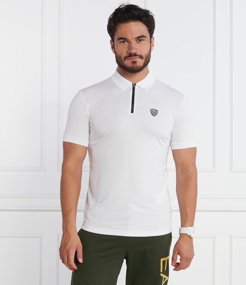 Поло EA7 - белый(8NPF13 PJRGZ)
