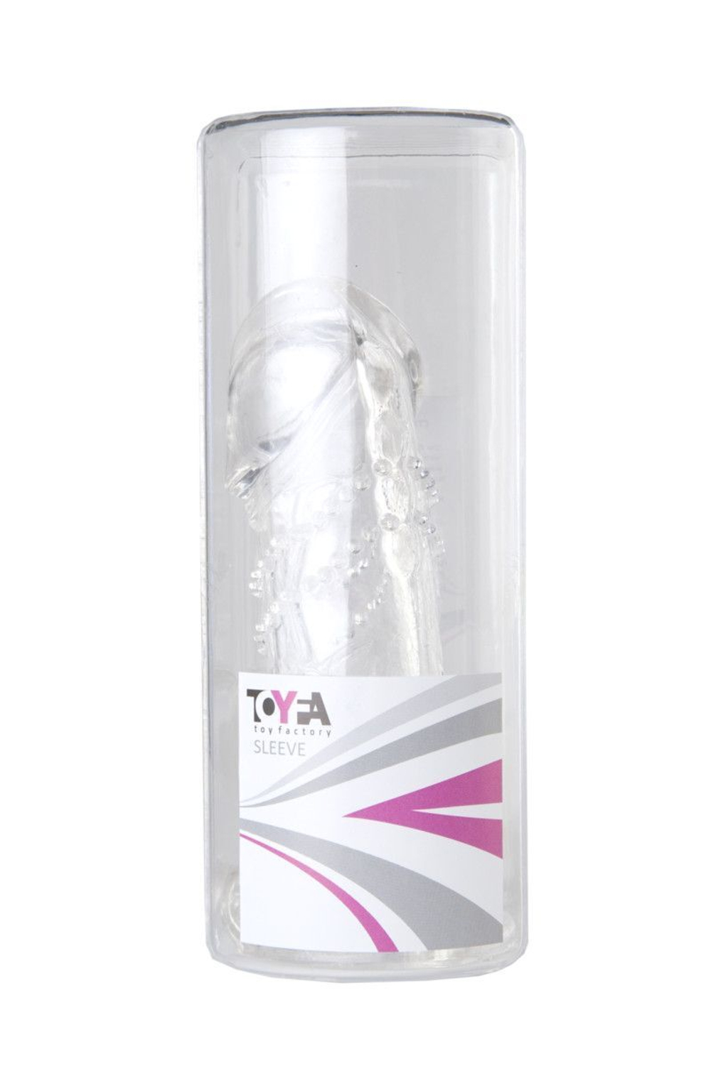 Прозрачная гелевая насадка с клиторальным отростком - 13 см. (Цвет: прозрачный)