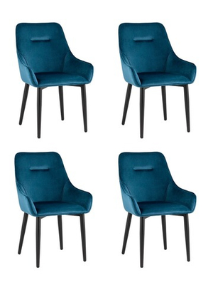 Стул Диана велюр сине-зеленый 4 шт