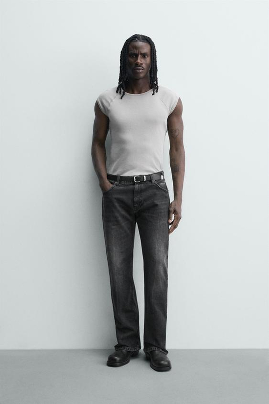 ZARA ДЖИНСЫ FLARE FIT, УГОЛЬНЫЙ
