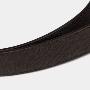 Ремень кожаный мужской из натуральной кожи сафьяно 35 мм, коричневый