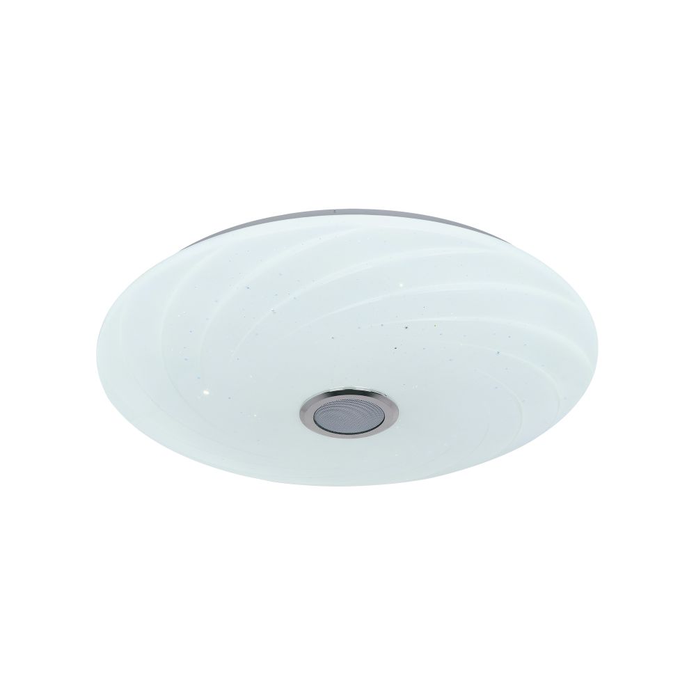 ULI-D291 72W-SW+RGB-50 MERCURY Cветильник светодиодный накладной. Диммируемый. Пульт ДУ в-к. Встроенная Bluetooth колонка. Теплый свет3000К-Белый свет4000К-Дневной свет6500К-RGB. 5700Лм. TM Uniel