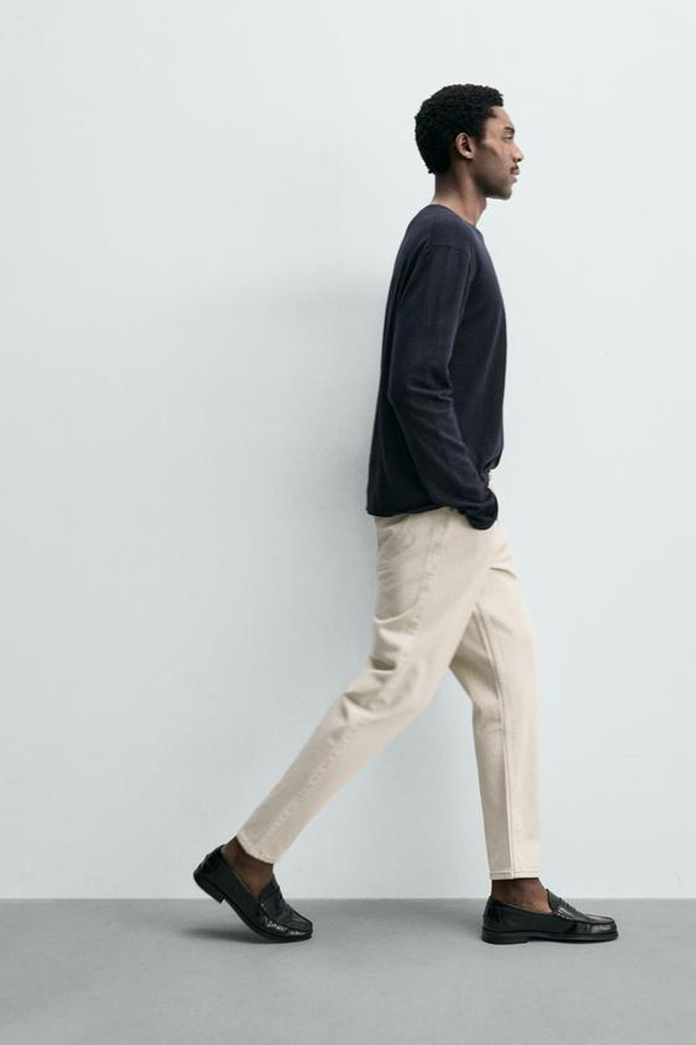 ZARA ДЖИНСЫ SLIM TAPERED FIT, ЭКРЮ