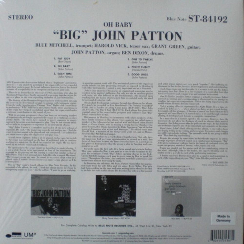 Big John Patton / Oh Baby! (LP)