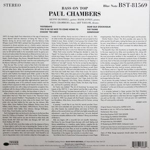 Paul Chambers Quartet / Bass On Top (LP)