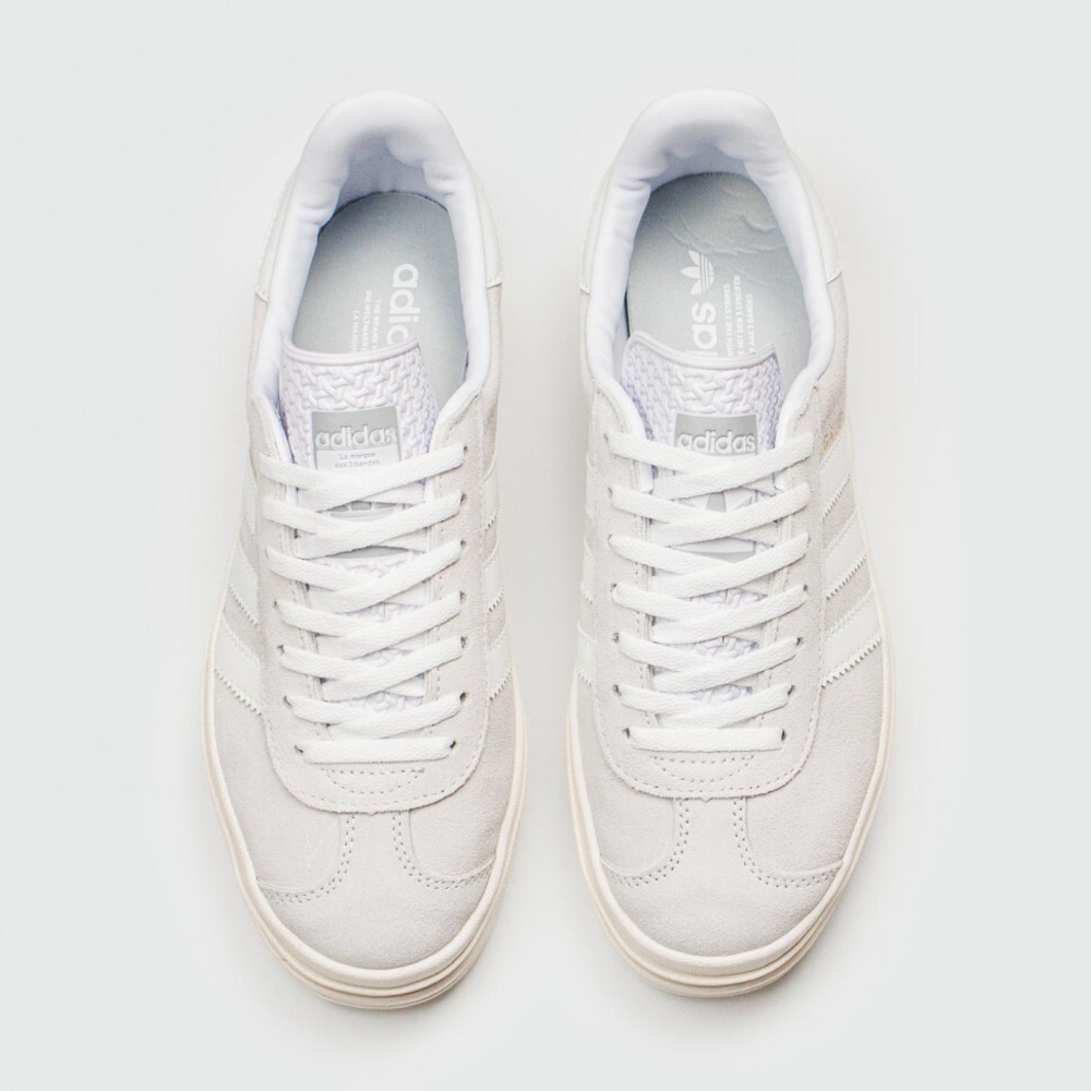 кроссовки Adidas Gazelle Bold Grey / White Wmns