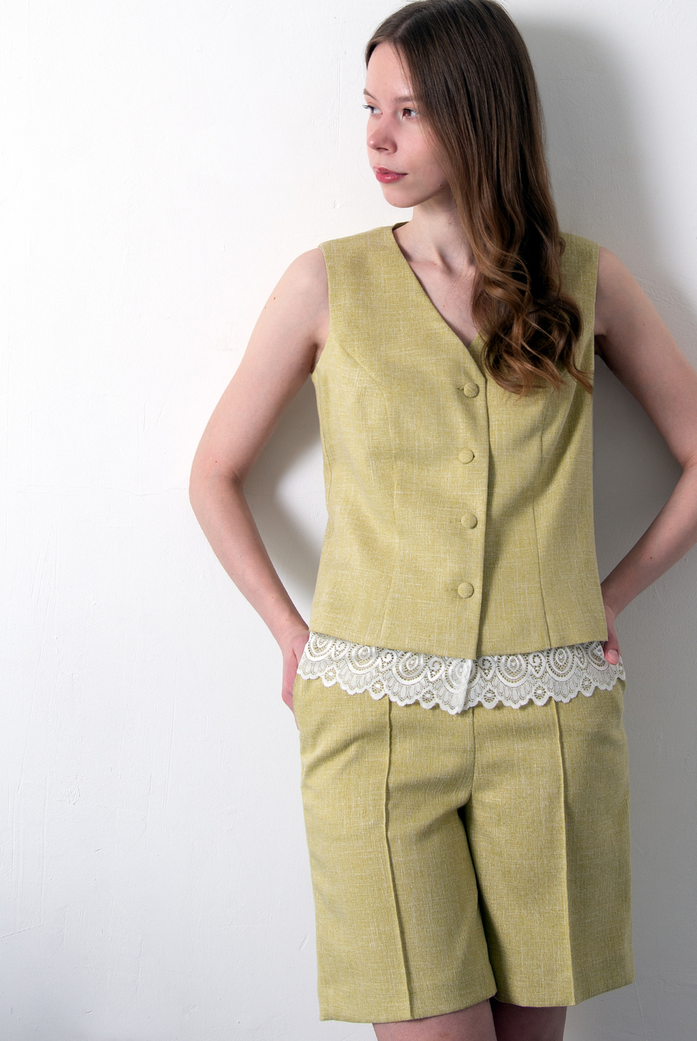 Жилет женский 4763А, Фисташка #478Фис064763А