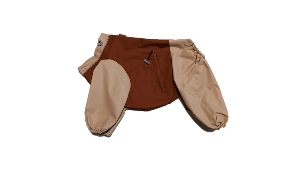 Комбинезон - Ветровка (без подкладки) 23 мальчик (обхват груди 42 - 49) коричневый-бежевый