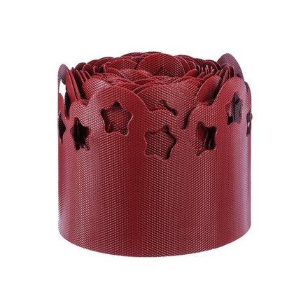 Лента бордюрная фигурная 15см L-9м красная