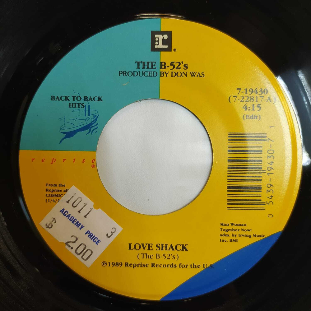 The B-52's - Love Shack / Roam (США 1989г.) 7", 45 RPM, Single