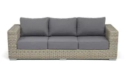 "Боно" диван из искусственного ротанга трехместный, цвет бежевый