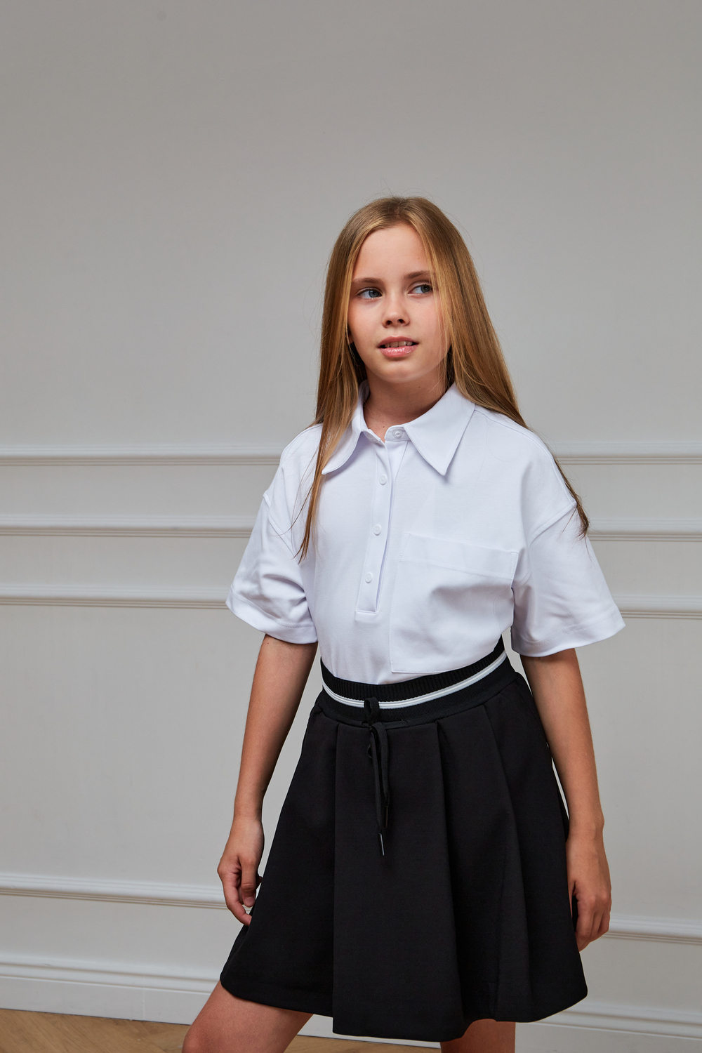 Блуза-поло к/р трикотаж д/д DELORAS 63904ZS