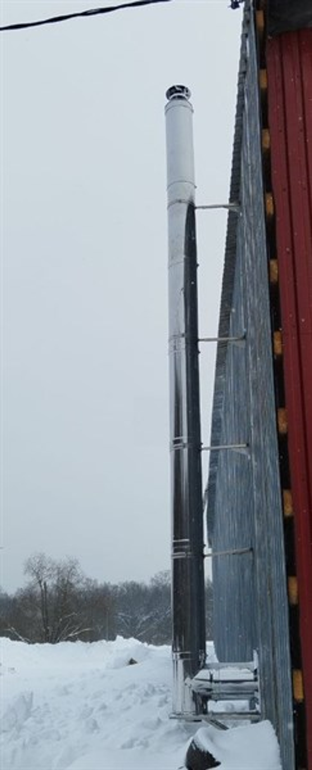 Комплект дымохода труба сэндвич 180/300 мм. через стену нерж 1.0/0,5 - 6 метров.