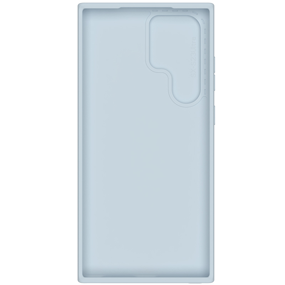 Чехол серого цвета (Star Grey) от Nillkin для Samsung Galaxy S23 Ultra, серия CamShield Silky Silicone, шелковистое силиконовое покрытие