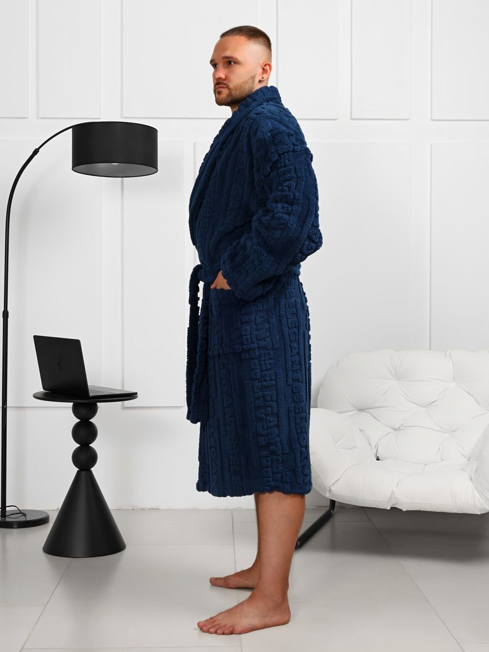 Халат мужской Идеал-3 Виотекс СИНИЙ