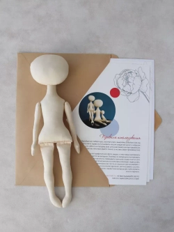 Бумажная выкройка тела интерьерной куклы из текстиля Ася