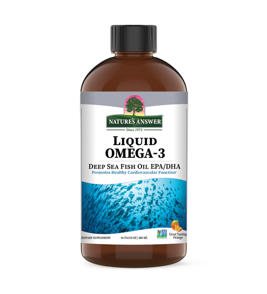 Омега-3 в жидкой форме, Liquid Omega-3, Nature's Answer, 480 мл