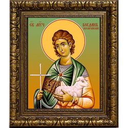 Богдан (Феодот) Кесарийский (Каппадокийский) мученик. Икона на холсте.