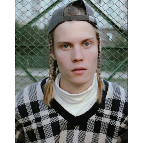 Свитер Шашки Синий - фото 4