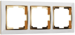 Рамка на 3 поста Snabb (белый/золото)