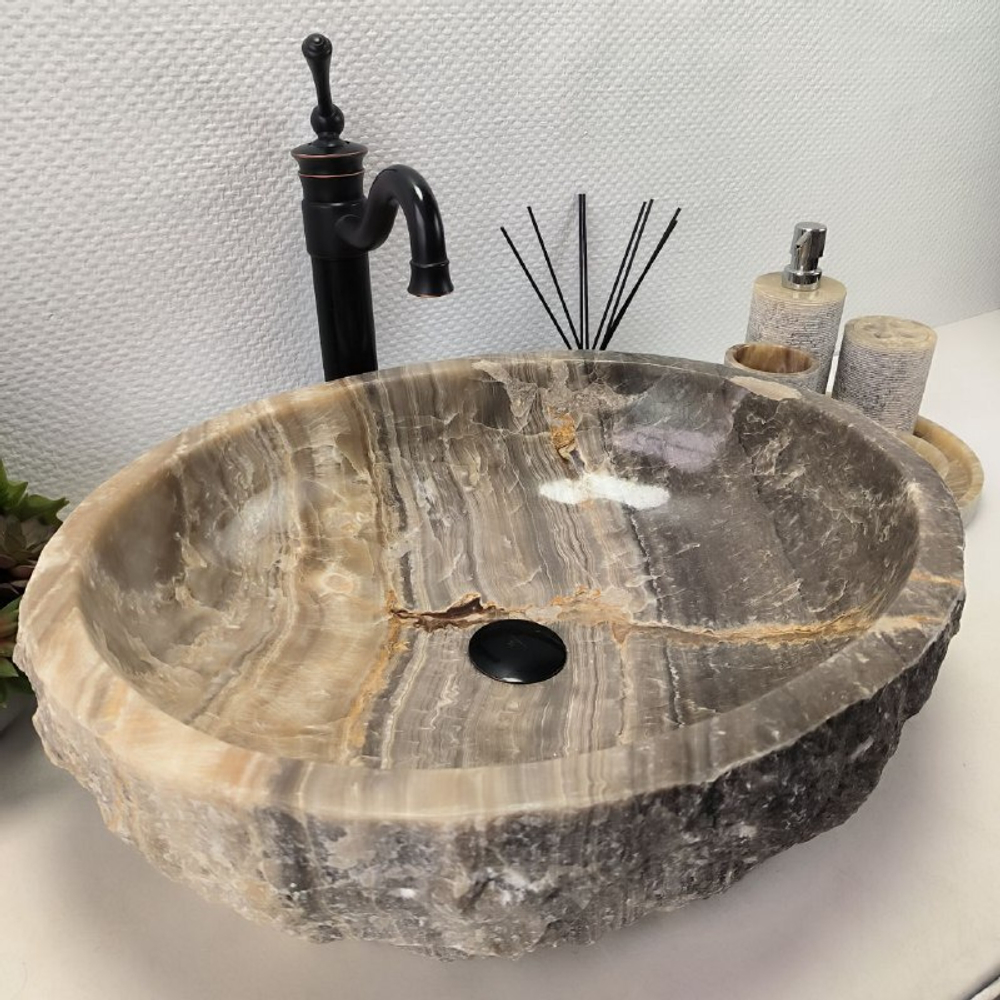 Раковина из оникса Erozy Grey EO-62179 57*47*15 0094
