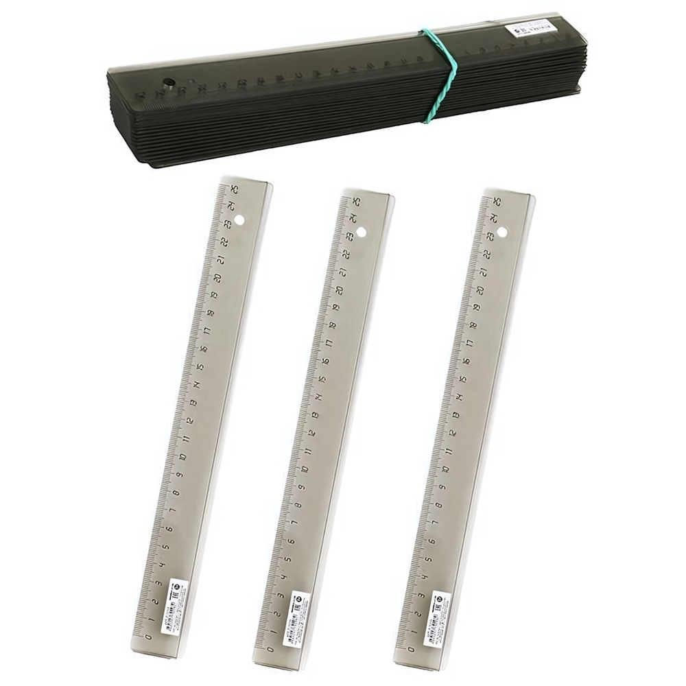 Линейка пластик 25см прозрачная тогированная (Л-9298) (Проф-Пресс)