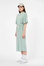 Платье Рубашка FOS Вискоза Зеленое