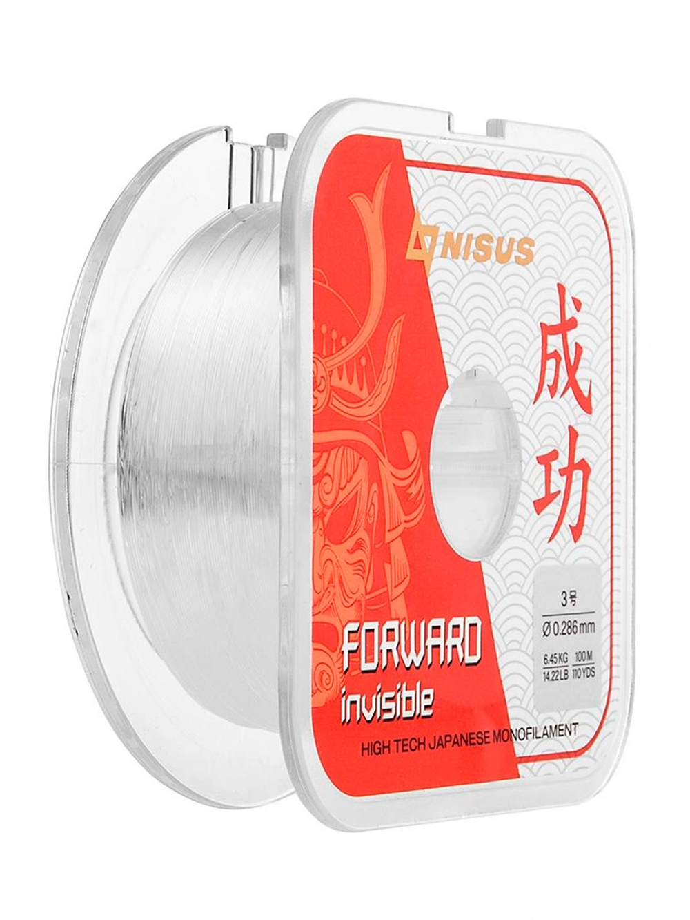 Леска для рыбалки Nisus FORWARD Invisible Nylon 0,496mm/100m (N-FI-0496-100)