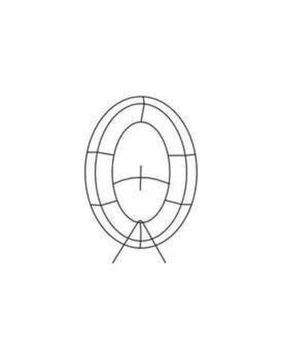 Ритуальный каркас-овал ОБЪЁМНЫЙ малый (980 *720)