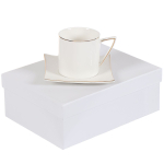 Набор чайный керам, 2 пр, 1 перс, 200 мл, Daniks, Y4-4398, подар уп, бел