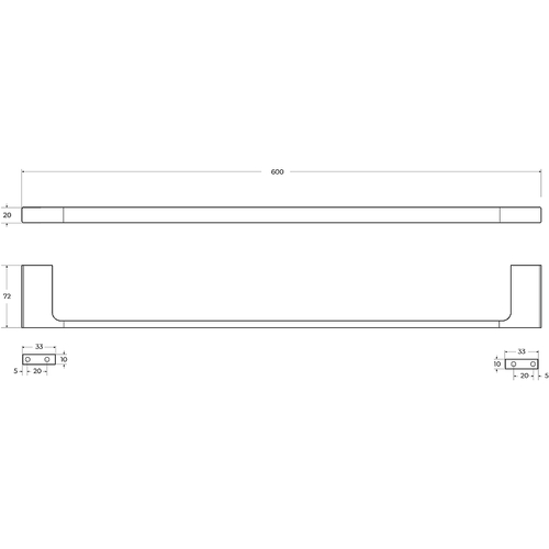 Полотенцедержатель Cezares Slider SLIDER-TH-60-01 Хром