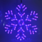 Фигура светодиодная «Морозная снежинка» 58 см, 258 ламп LED,авторежим, 220V, Синий/белый