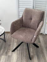 Стул М-City DISAUR Федерико Данс 180 Град. Поворотный, Nordic 35 Серо-Коричневый, Черный каркас