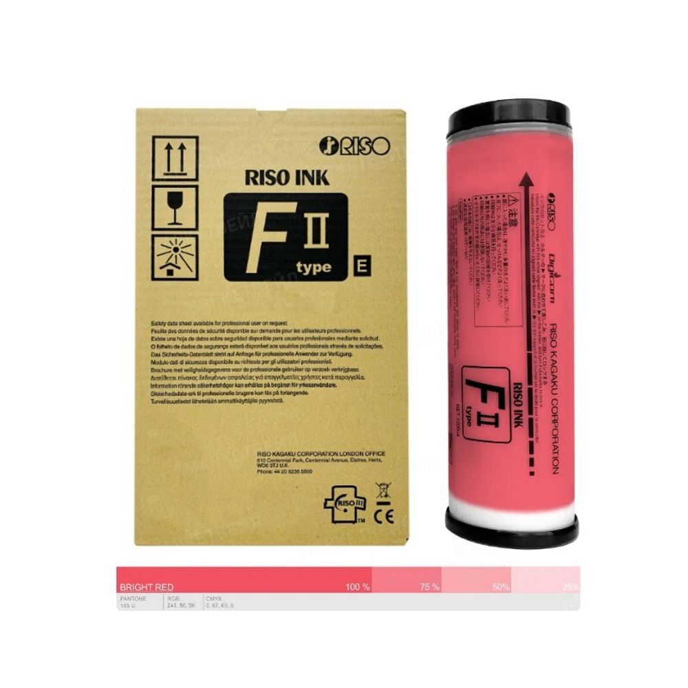 Краска Riso S-9480ME FII type для MH/MF/ME/MZ/SF/SE/EZ/RZ ярко-красная