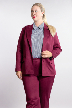 Жакет женский 3561зп, бордовый #366Бор043561зп