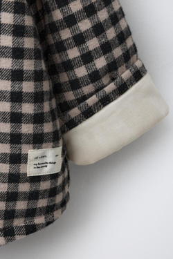 ZARA КУРТКА-РУБАШКА В КЛЕТКУ ВИШИ, ЧЕРНЫЙ/ЭКРЮ