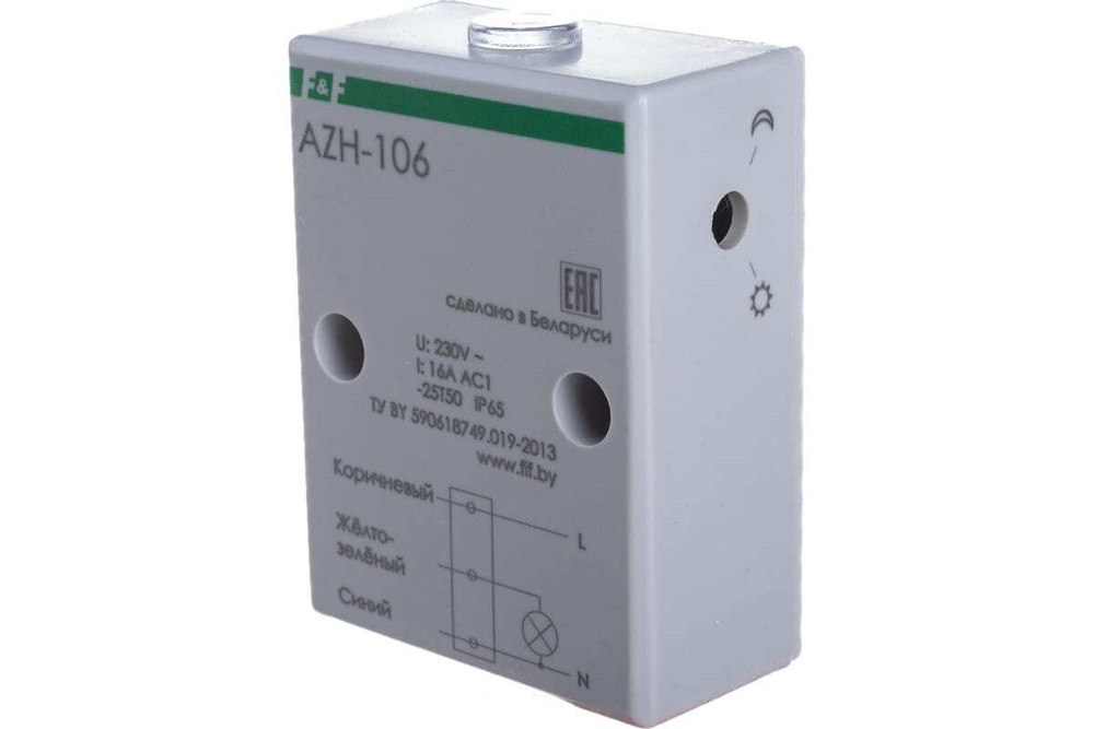 Фотореле AZH-106 230В 16А 1 перекл. IP65