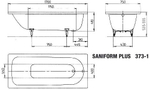 Стальная ванна 170х75 Kaldewei Saniform Plus 373-1 112600010001