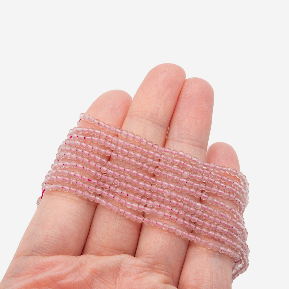 Клубничный кварц натуральный, 2,3мм, шар