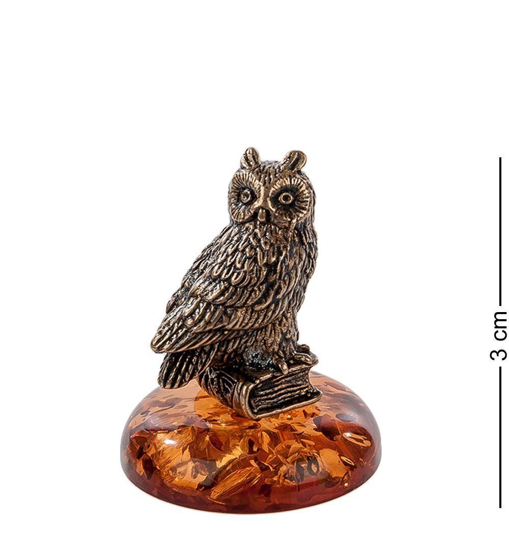 Народные промыслы AM- 563 Фигурка «Сова» (латунь, янтарь)