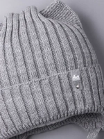 Шапка для девочки с ушками осенняя