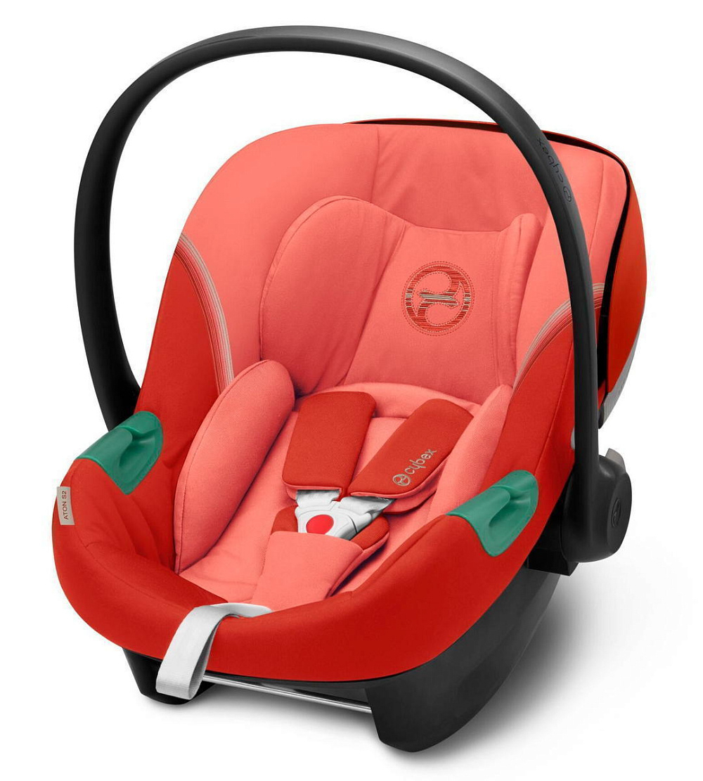Коляска Carrello Alfa CRL-6522 2025 Cybex Aton S2 i-Size Hibiscus Red 3 в 1 Meadow Green
