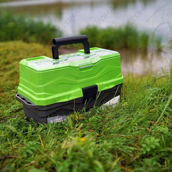 Ящик для снастей NISUS Tackle Box трехполочный зеленый (N-TB-3-G)